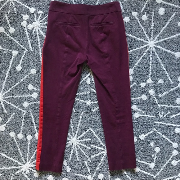 Anthropologie The Essential Slim Side Stripe Trousers EUC Size 0 - Picture 4 of 12